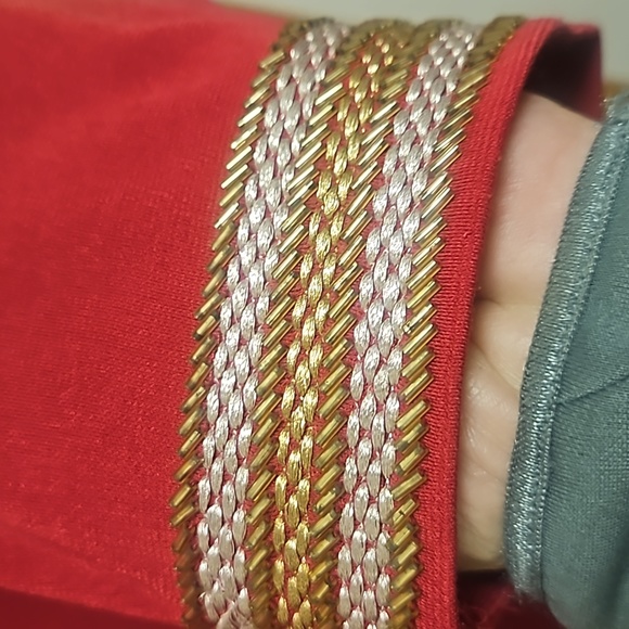 Festive Red Top with Gold and Silver Trim Great For The Holidays! - Picture 4 of 4